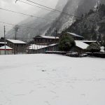 Snowfall in Manang Snowfall in Managn