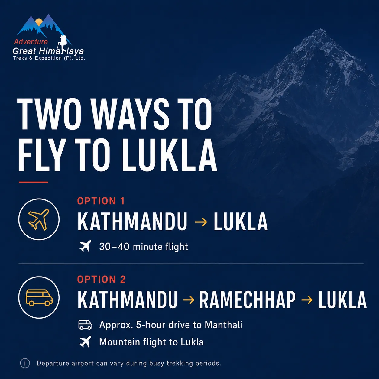 kathmandu to lukla vs ramechhap to lukla