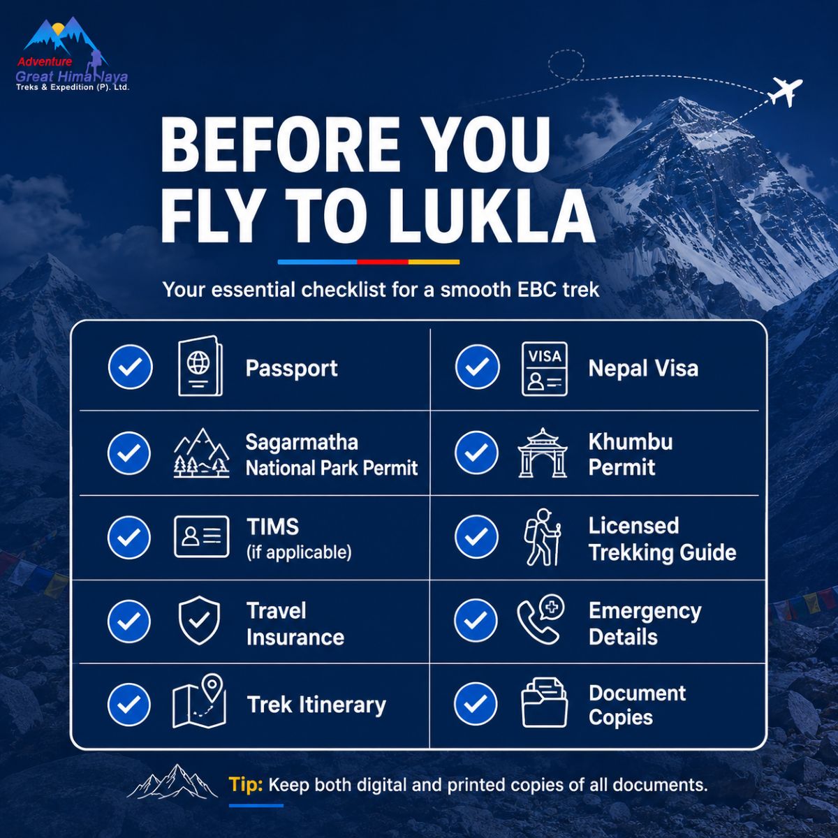 EBC permits and documents checklist infographic