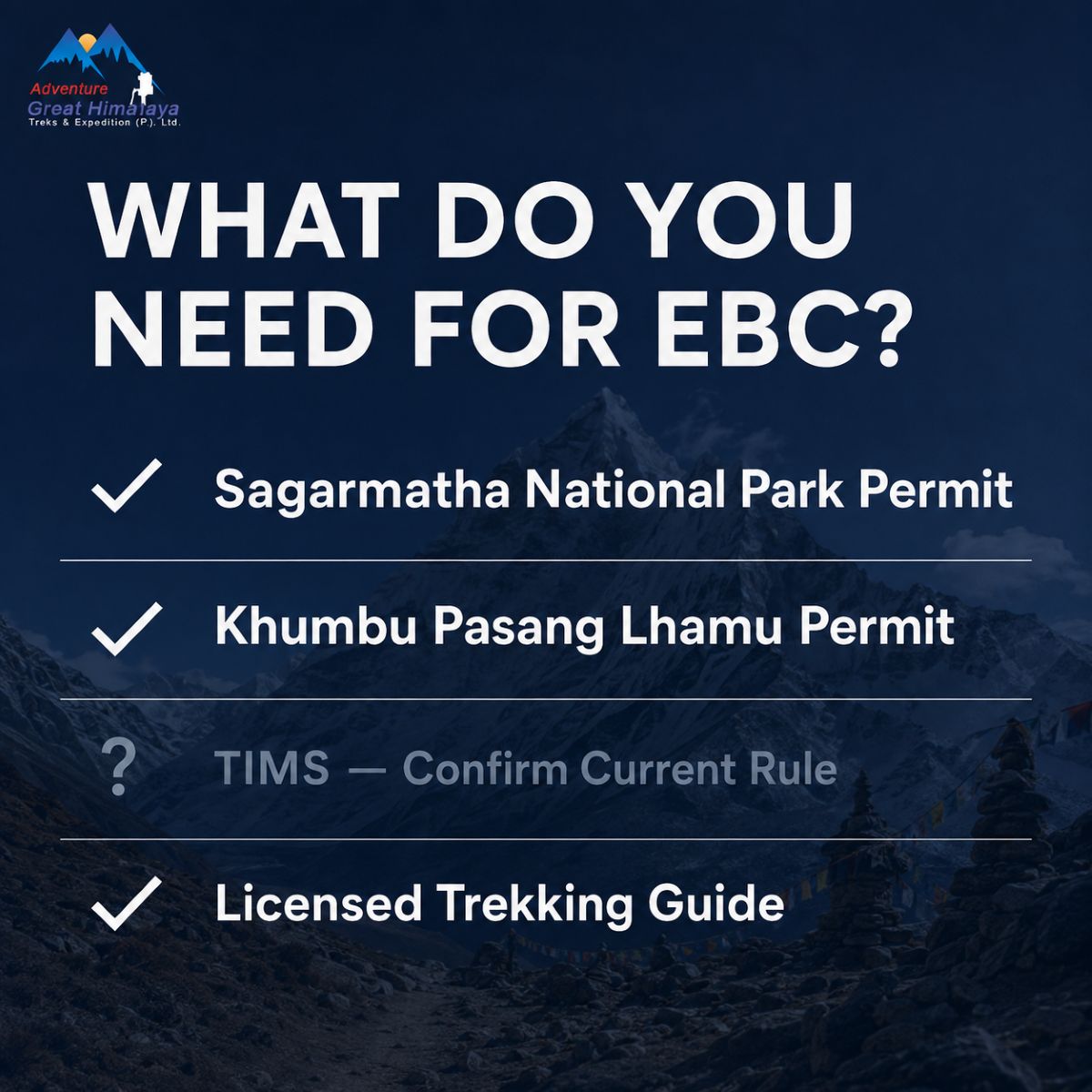 permits needed for EBC trekking